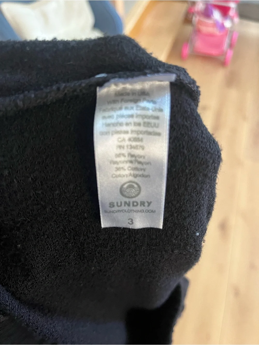 Sundry Black Joggers with White Star Trim